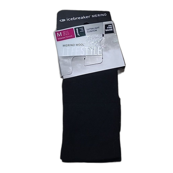 Nwt  200n Fine Gauge Icebreaker Over The Knee  Light Cushion Wool Sock STOCKINGS - Picture 1 of 7